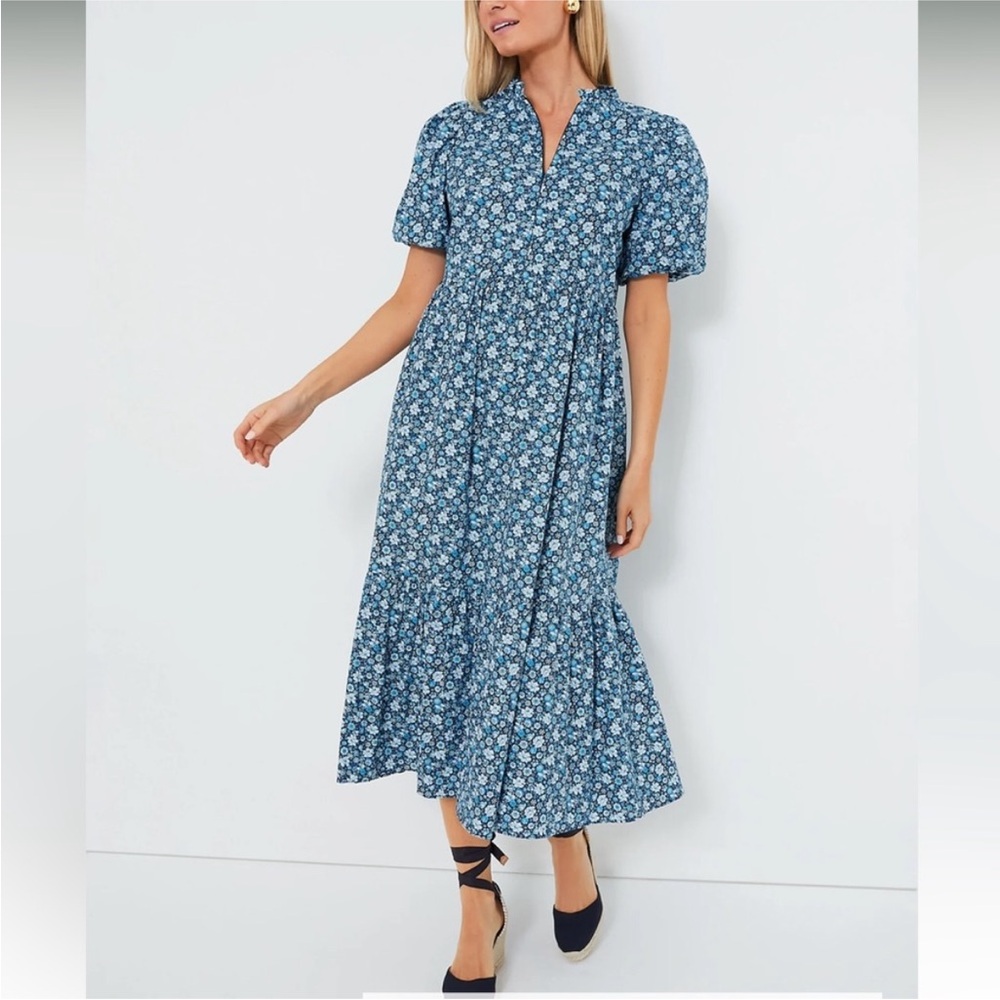 Zip Front Bluebells Floral Midi Dress Hyacinth House Tuckernuck
